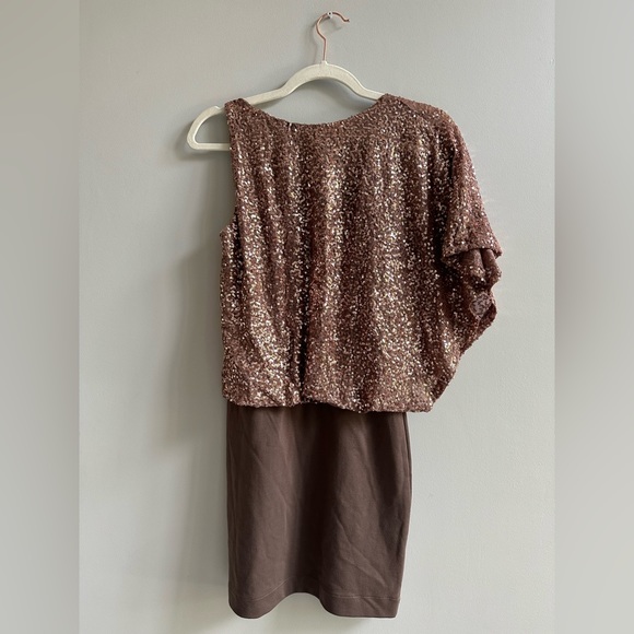 Glittery pink one-shoulder dress - size S, never worn - Picture 3 of 3